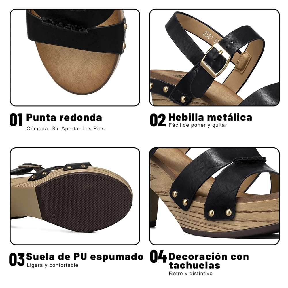 SANDALIAS MUJER TACO WEIDE JS81