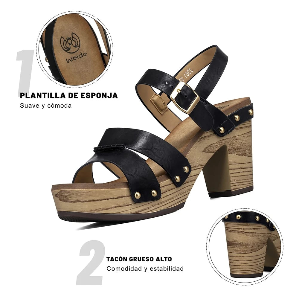 SANDALIAS MUJER TACO WEIDE JS81