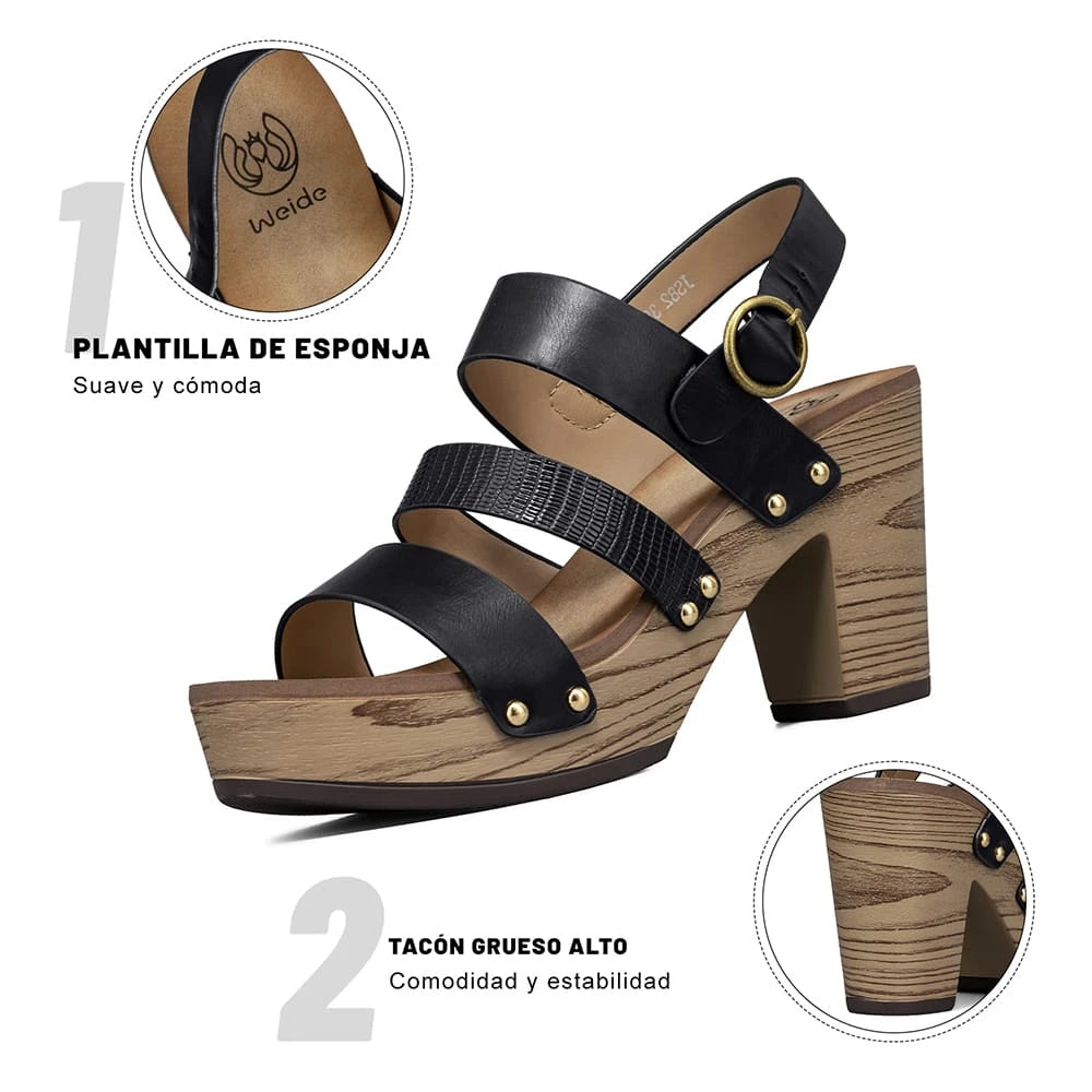 SANDALIAS MUJER TACO WEIDE JS82