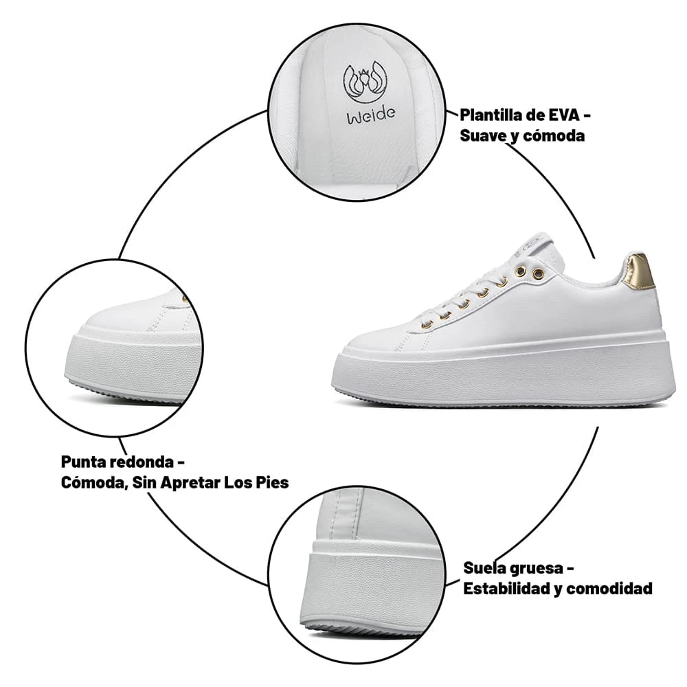 ZAPATILLAS MUJER PLATAFORMA WEIDE LT130B