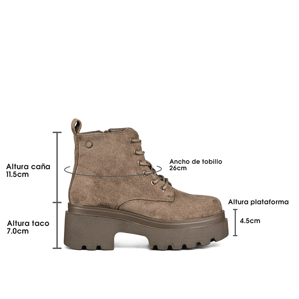 BOTINES PLATAFORMA MUJER CAQUI WEIDE DH31