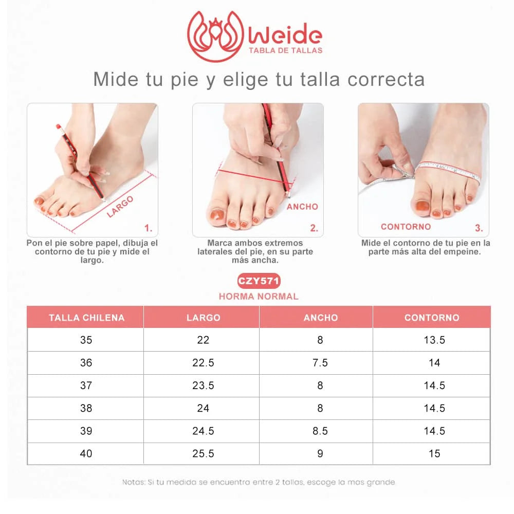 BOTINES TACO MUJER NEGRO WEIDE CZY571