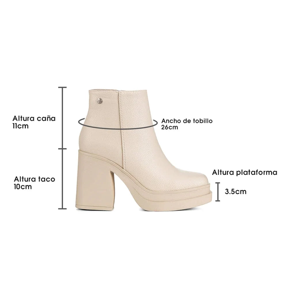 BOTINES TACO MUJER BEIGE WEIDE CZY572
