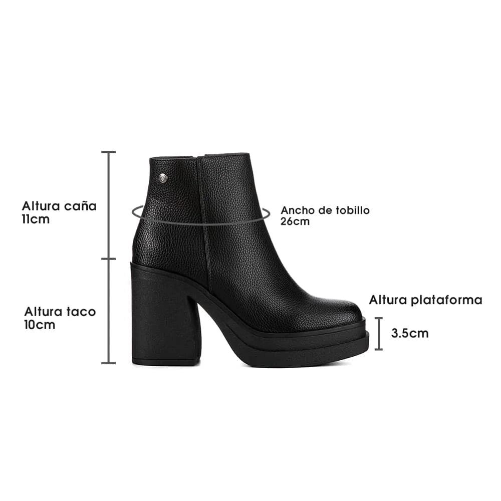 BOTINES TACO MUJER NEGRO WEIDE CZY572