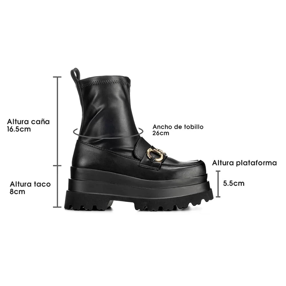 BOTINES PLATAFORMA MUJER NEGRO WEIDE CZY578