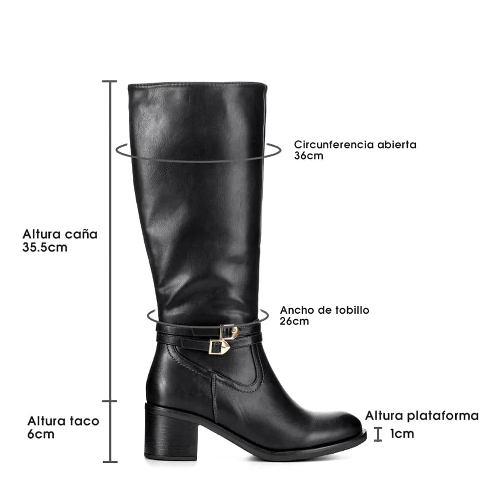 BOTAS TACO MUJER NEGRO WEIDE CZY582