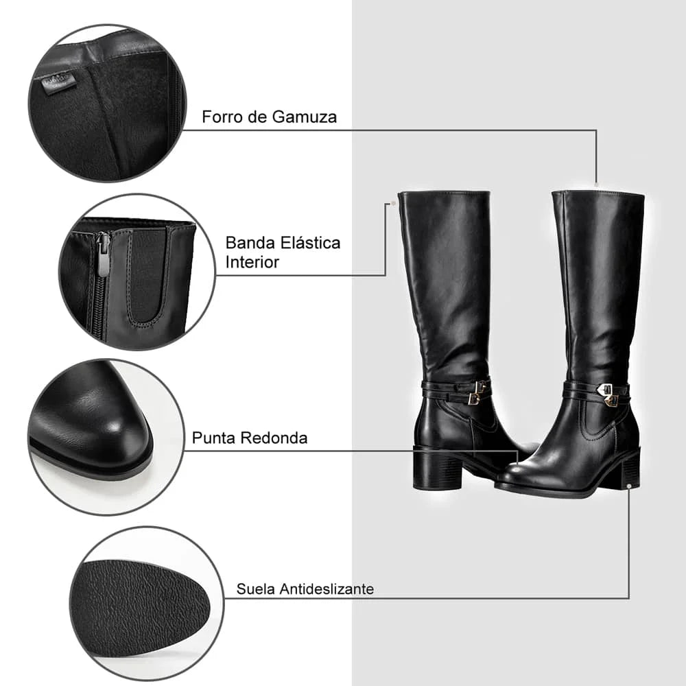 BOTAS TACO MUJER NEGRO WEIDE CZY582