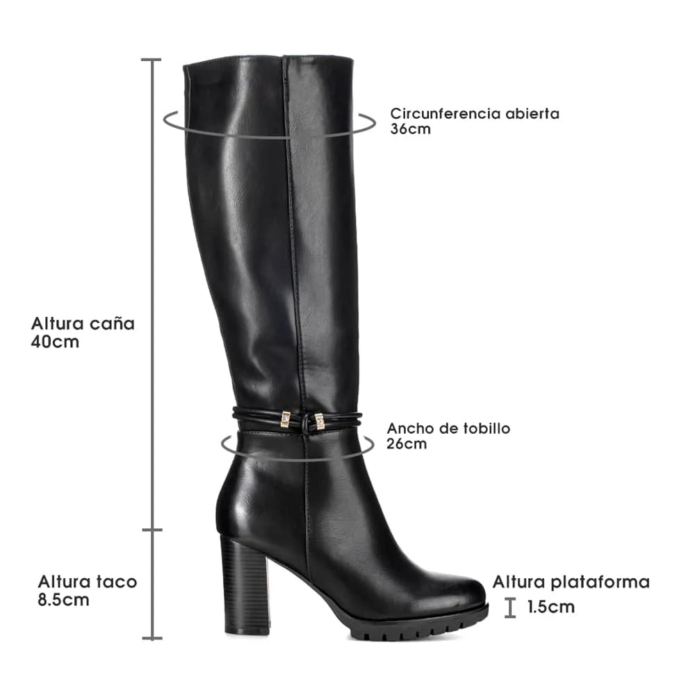 BOTAS TACO MUJER NEGRO WEIDE CZY583