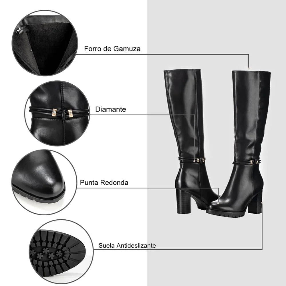 BOTAS TACO MUJER NEGRO WEIDE CZY583