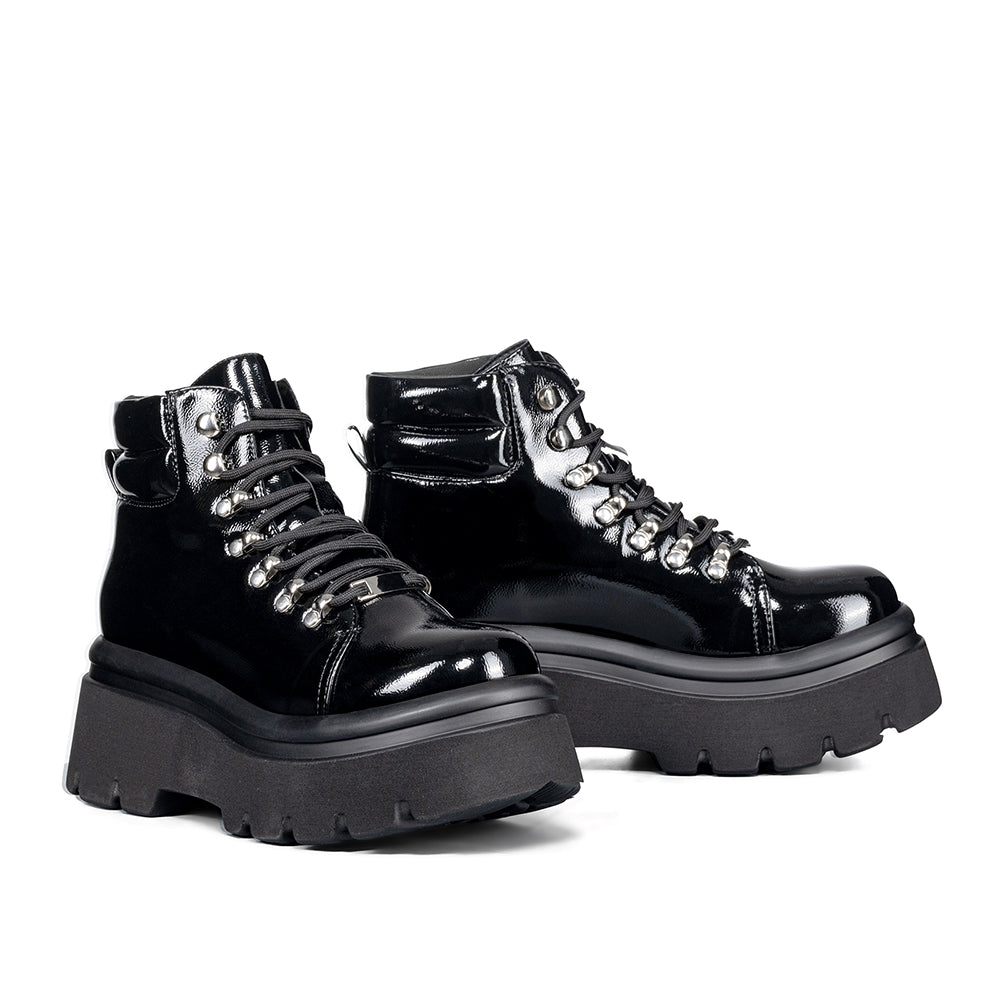 BOTINES PLATAFORMA MUJER NEGRO WEIDE DH56
