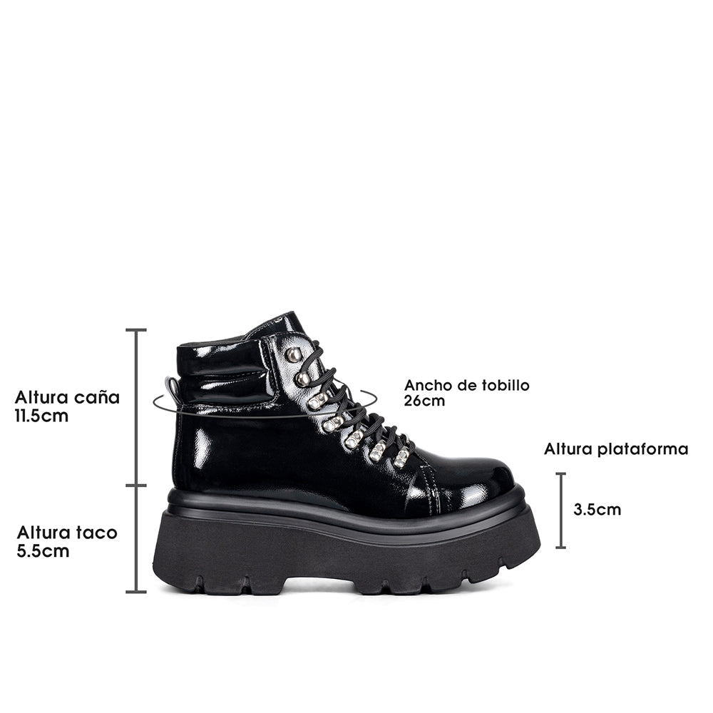 BOTINES PLATAFORMA MUJER NEGRO WEIDE DH56