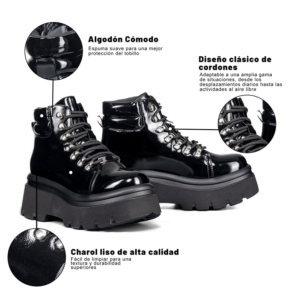 BOTINES PLATAFORMA MUJER NEGRO WEIDE DH56