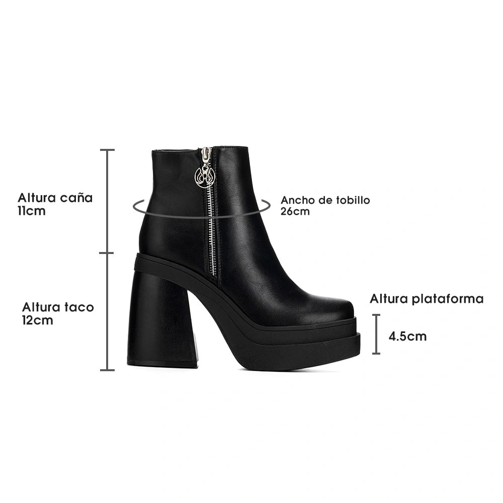 BOTINES TACO MUJER NEGRO WEIDE DH65