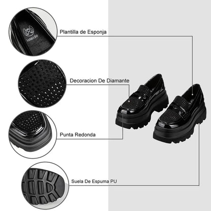 MOCASIN PLANO MUJER NEGRO WEIDE DH77