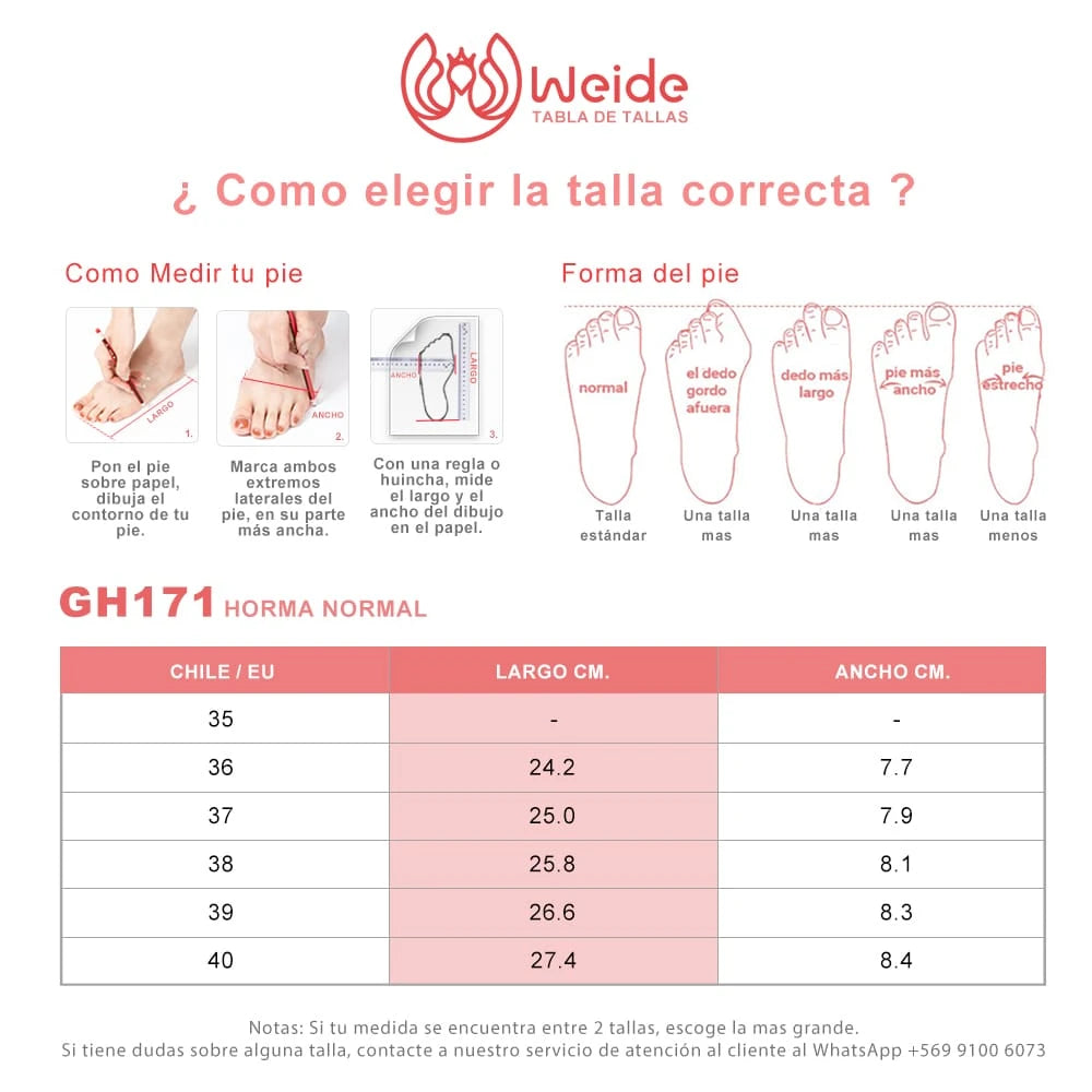 ZAPATOS MUJER TACO WEIDE GH171