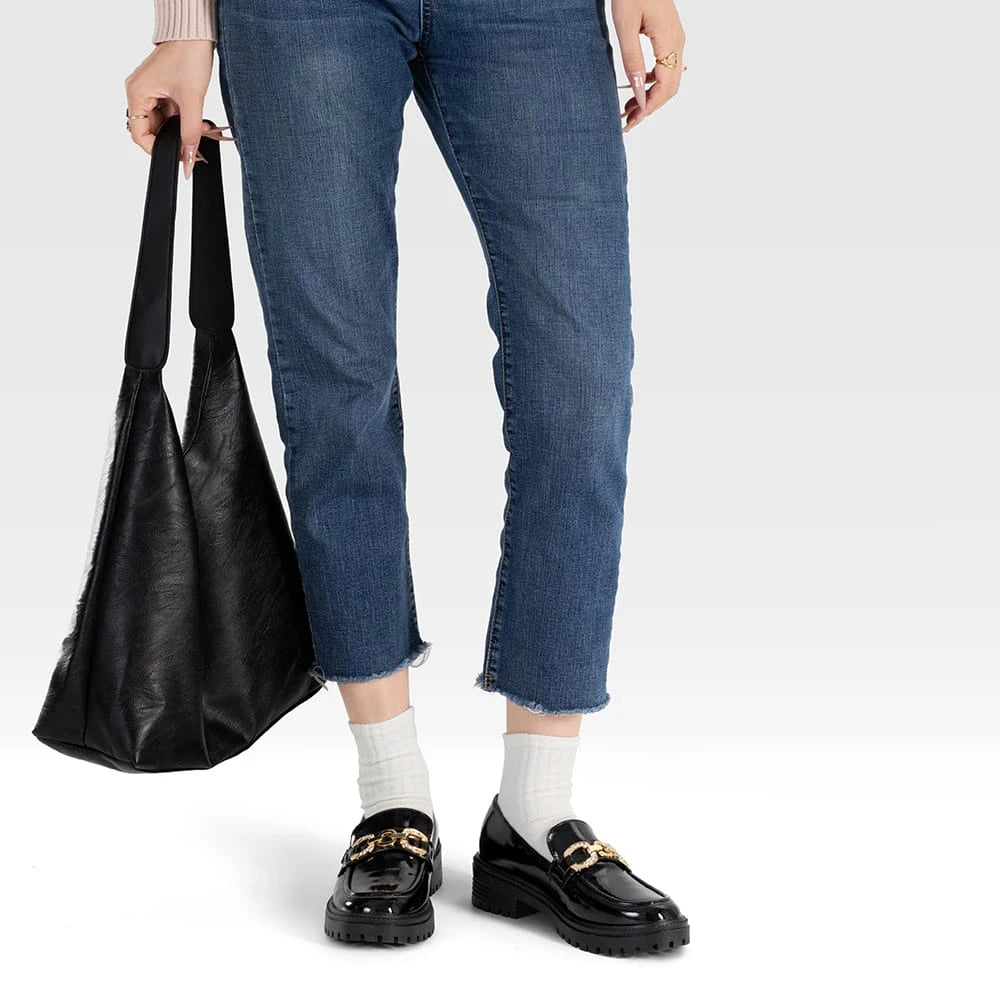 MOCASIN PLANO MUJER NEGRO WEIDE JN20-2