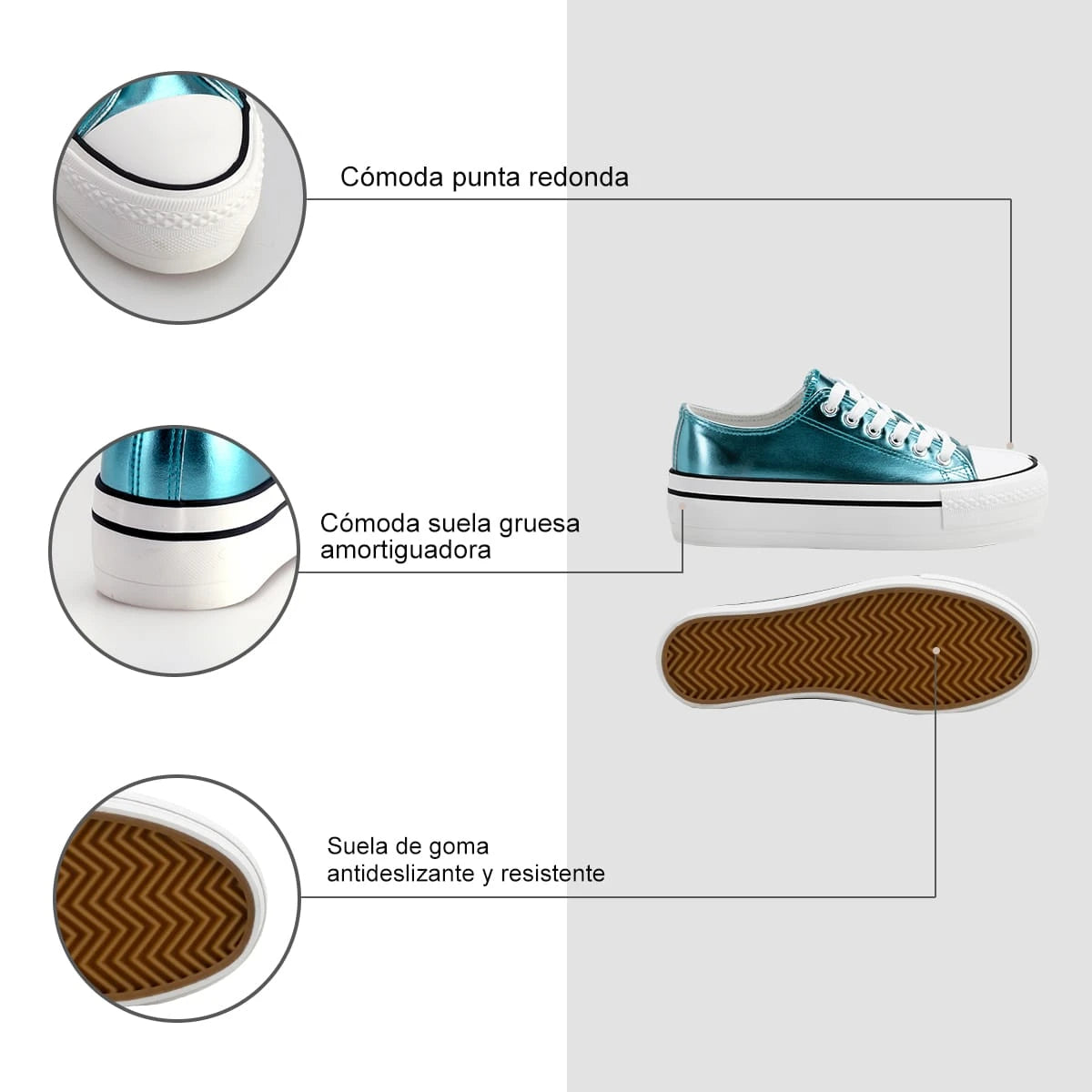 Zapatilla Mujer Aroa Azul Weide