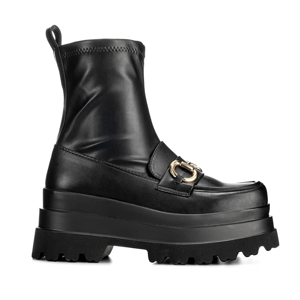 BOTINES PLATAFORMA MUJER NEGRO WEIDE CZY578