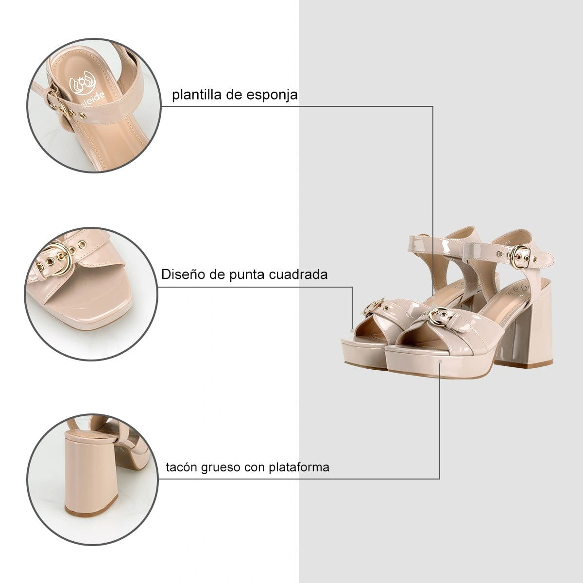 Sandalias Fiesta Mujer Dulce Beige Weide