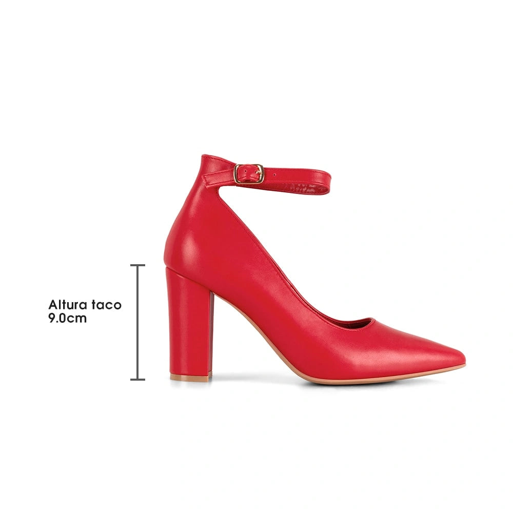 Zapatos Taco Mujer Anastasia Rojo Weide
