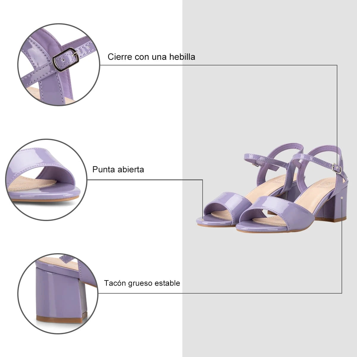 Sandalia Mujer Mentas Morado Weide