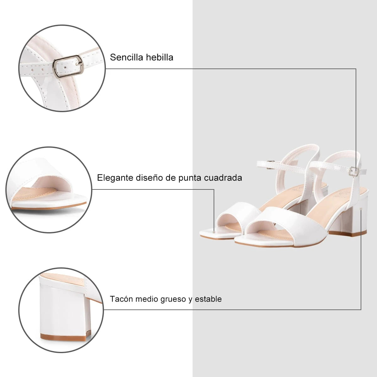 Sandalias Mujer Belala Blanco Weide