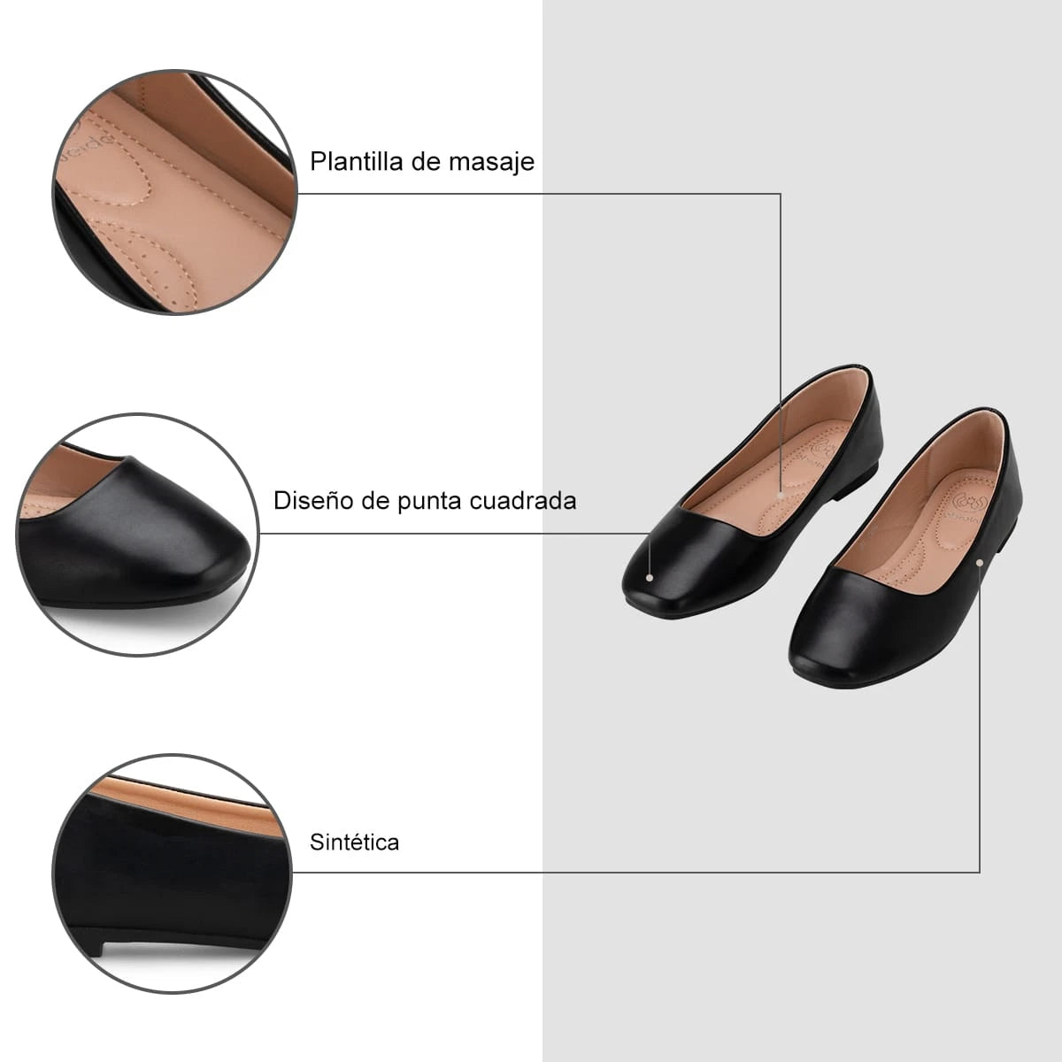 Ballerinas Mujer Fiona Negro Weide