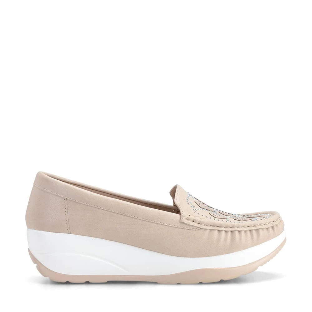 Mocasin Mujer Victoria Beige Weide