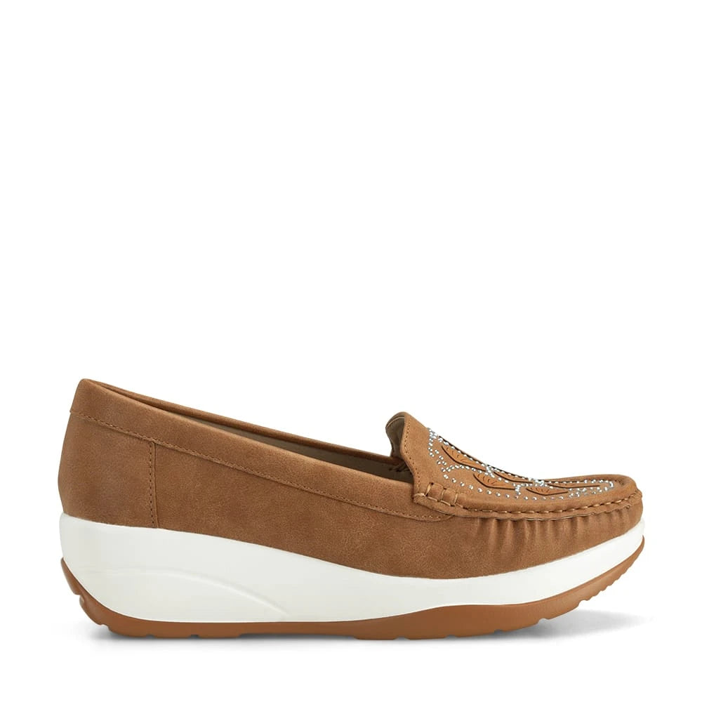 Mocasin Mujer Victoria Camel Weide