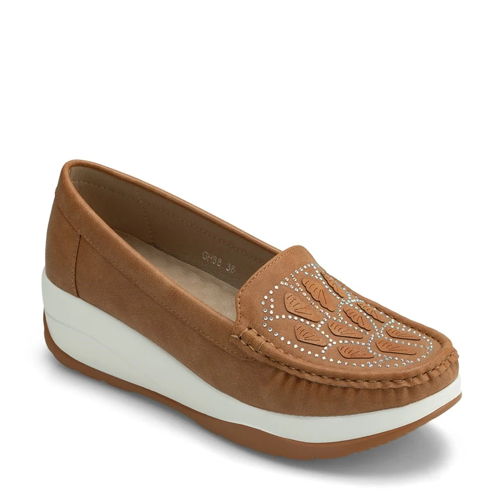 Mocasin Mujer Victoria Camel Weide