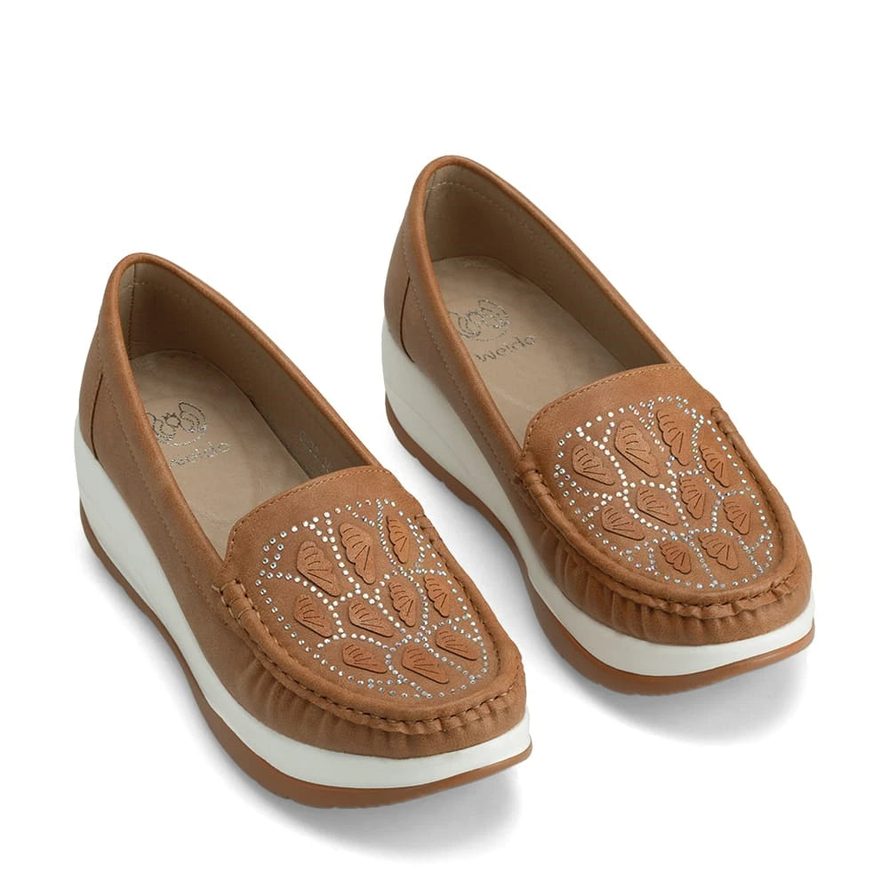 Mocasin Mujer Victoria Camel Weide