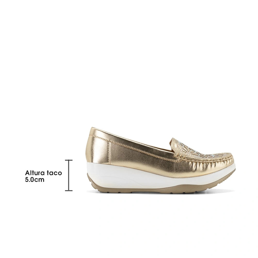 Mocasin Mujer Zoelia Dorado Weide