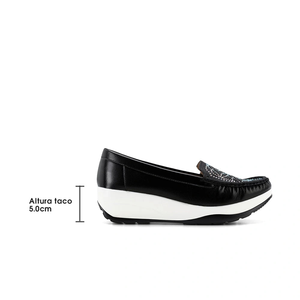 Mocasin Mujer Zoelia Negro Weide