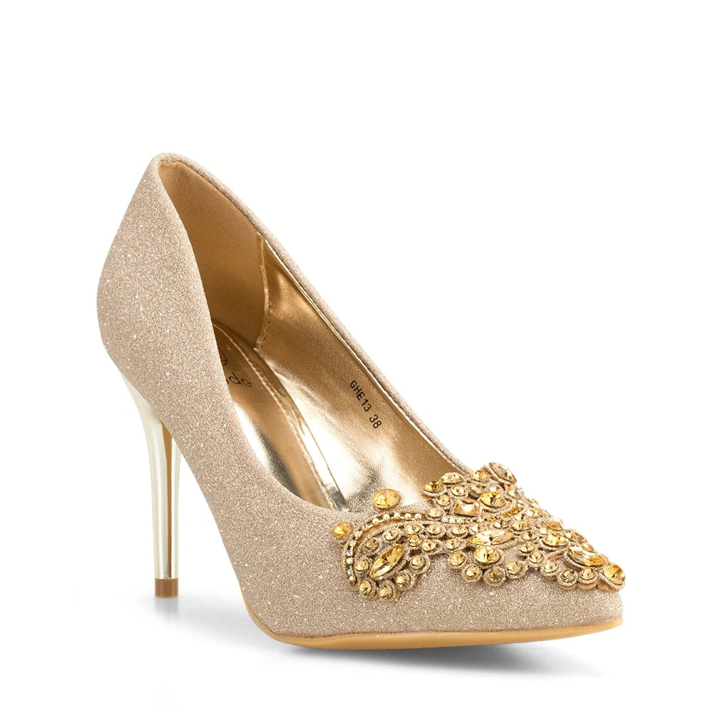 Zapatos Taco Mujer Javiera Dorado Weide