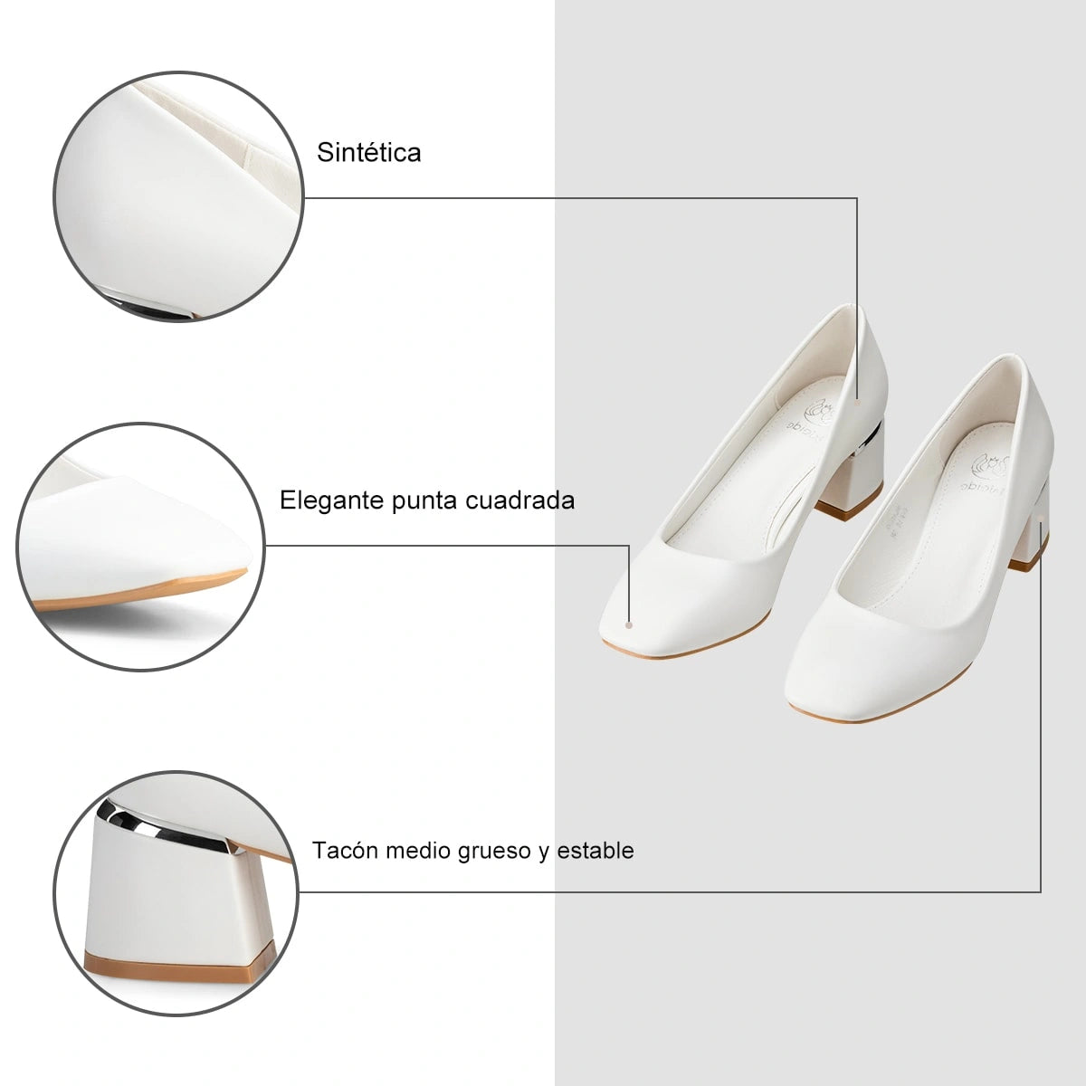 Zapatos Taco Mujer Josefa Blanco Weide