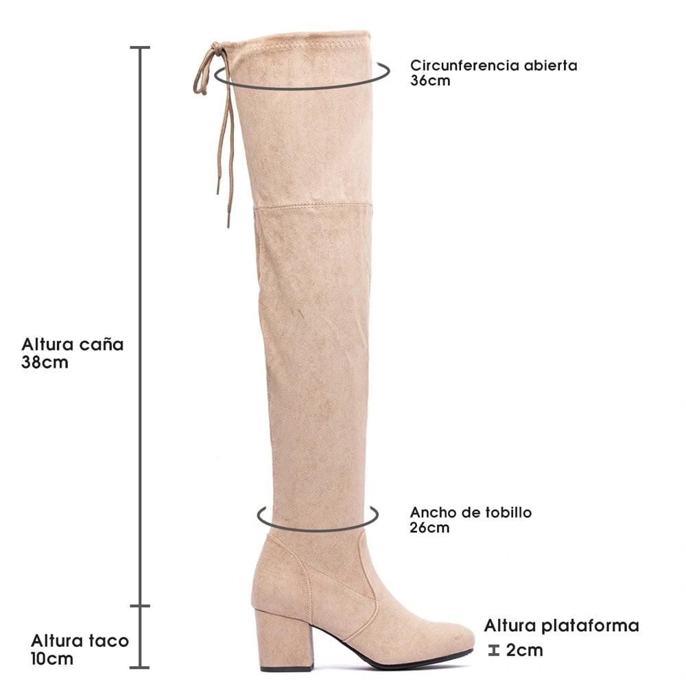 BOTAS TACO MUJER BEIGE WEIDE HX273