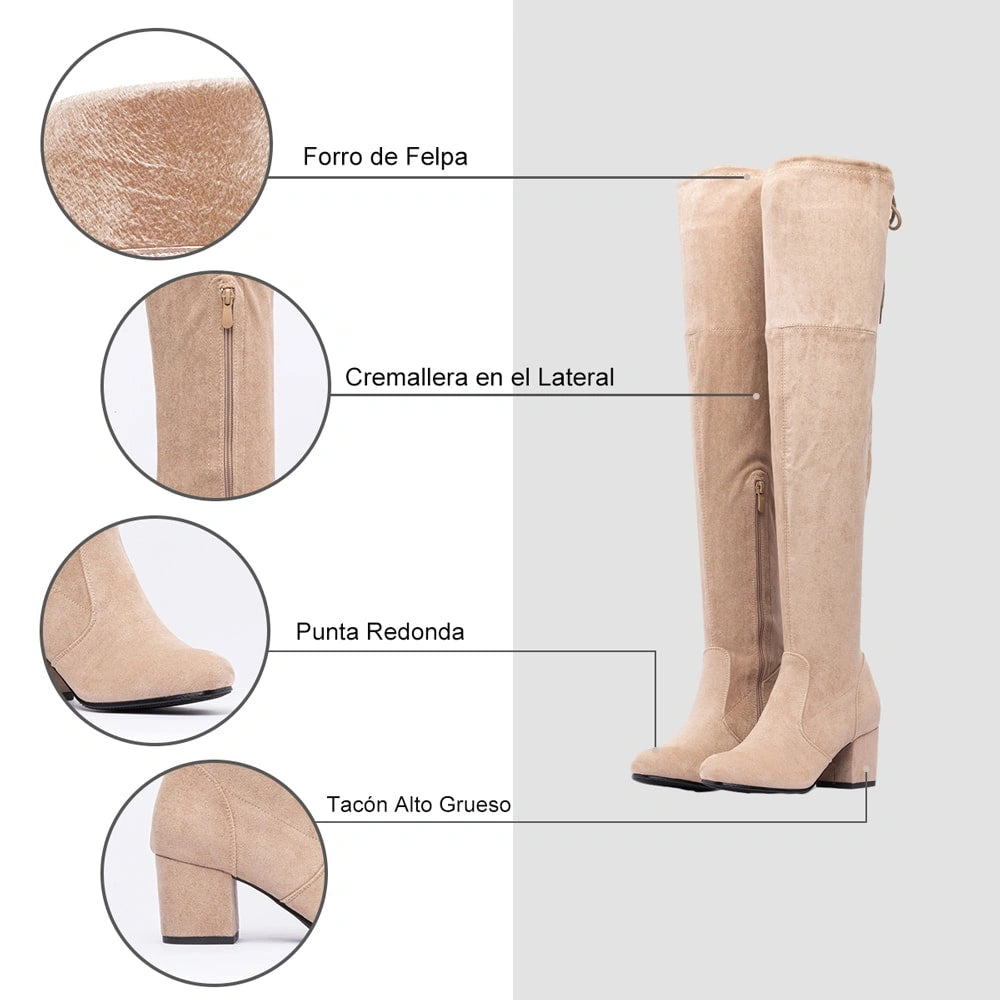 BOTAS TACO MUJER BEIGE WEIDE HX273