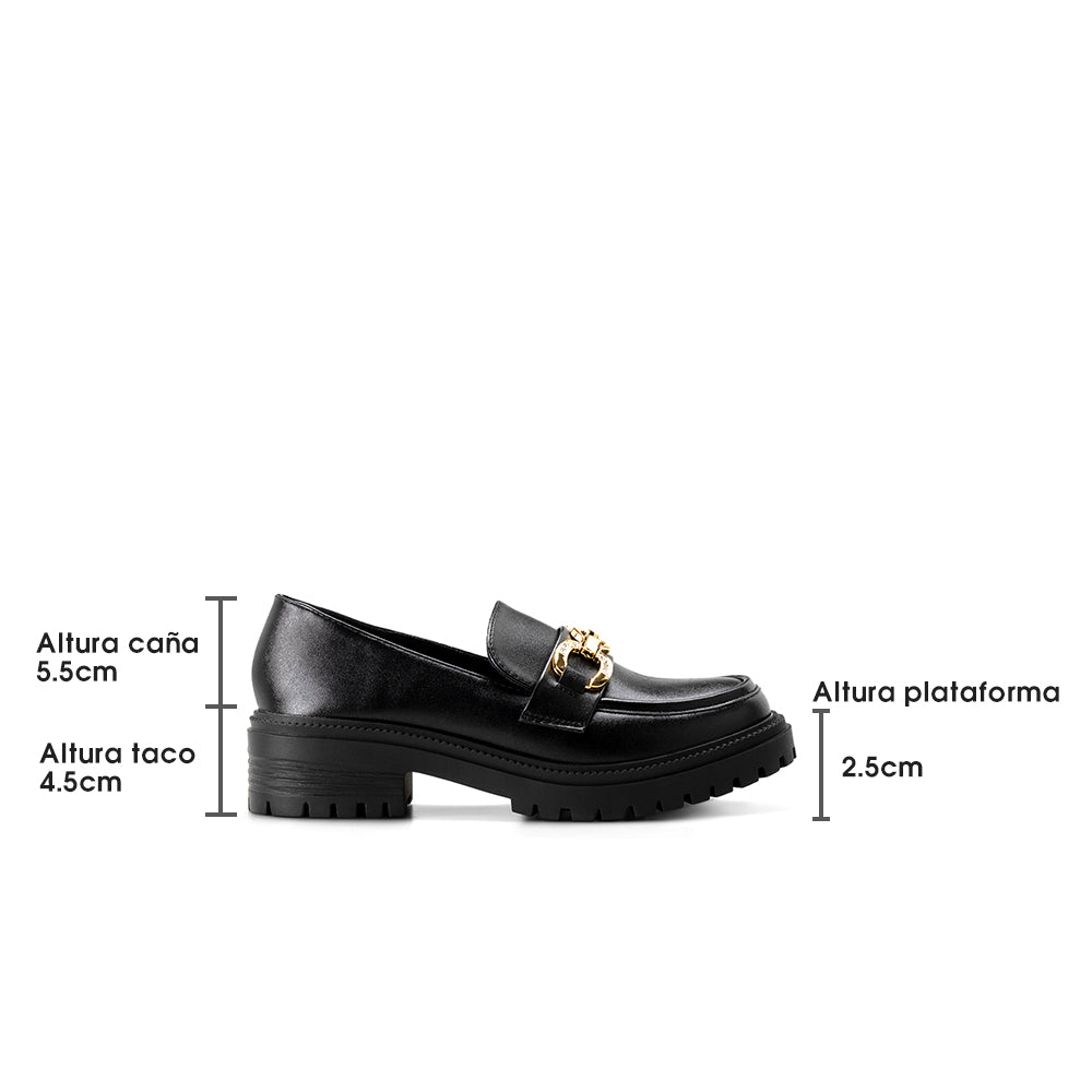 Mocasin Mujer Nieve Negro Weide