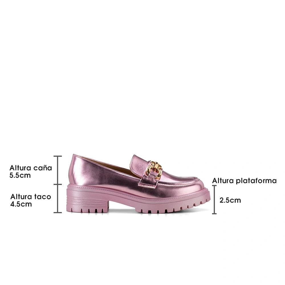 Mocasin Mujer Nieve Rosado Weide