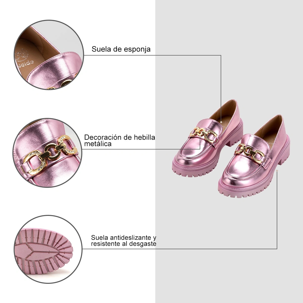 Mocasin Mujer Nieve Rosado Weide