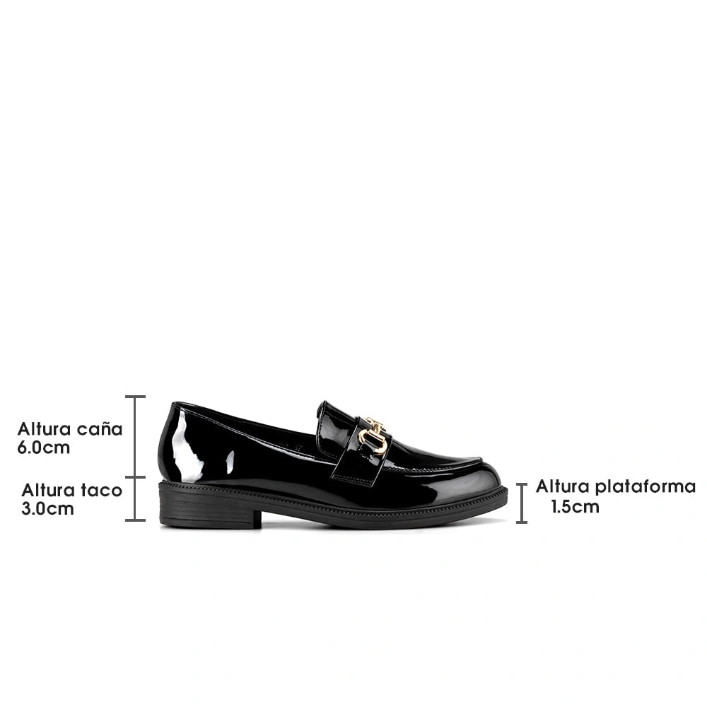 Mocasin Mujer Odette Negro Weide