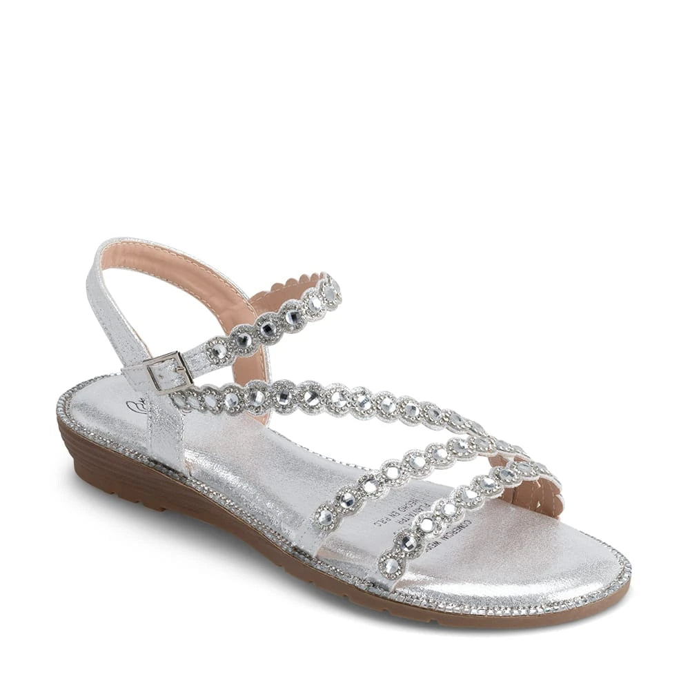 Sandalias Mujer Priscila Plateado Weide