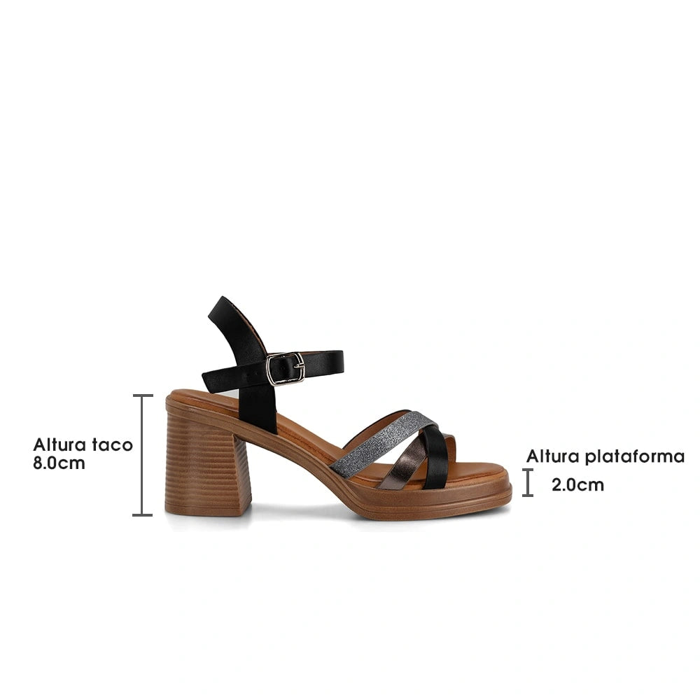 Sandalias Mujer Ramona Negro Weide