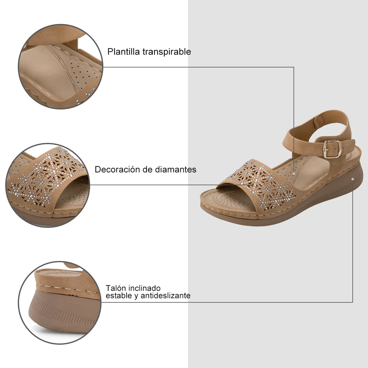 Sandalias Mujer Sancha Beige Weide