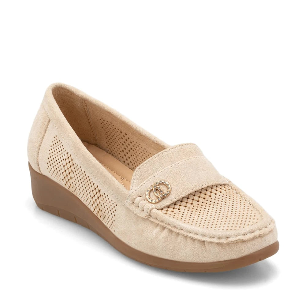 Mocasin Mujer Nieves Beige Weide