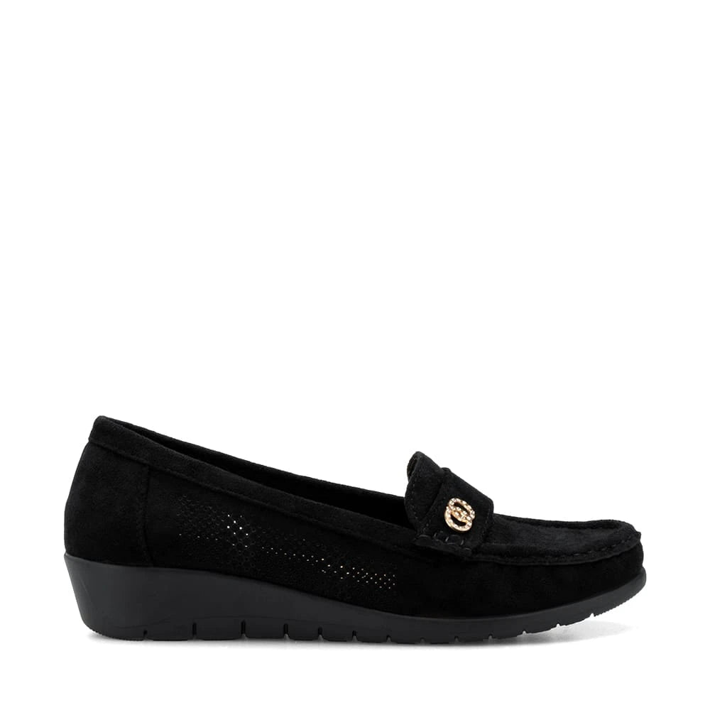 Mocasin Mujer Nieves Negro Weide