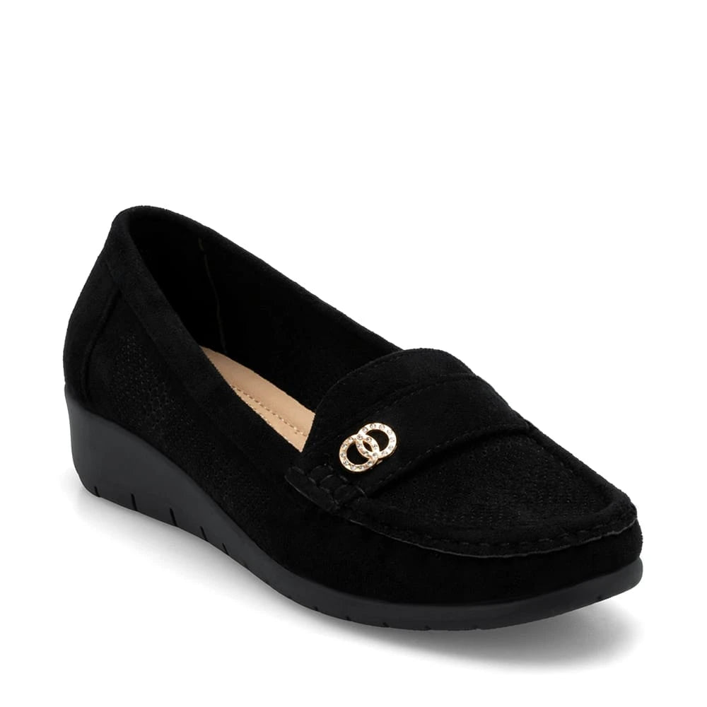 Mocasin Mujer Nieves Negro Weide