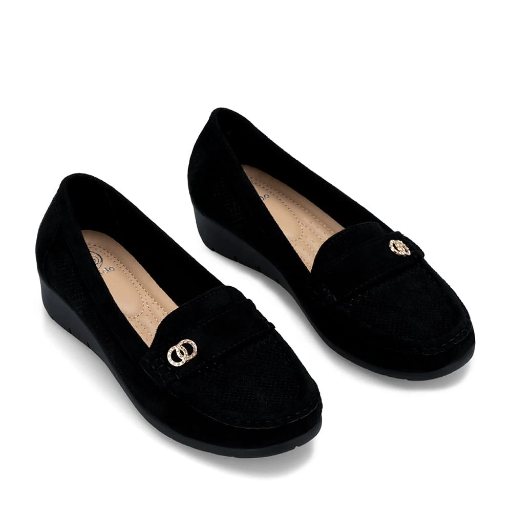 Mocasin Mujer Nieves Negro Weide