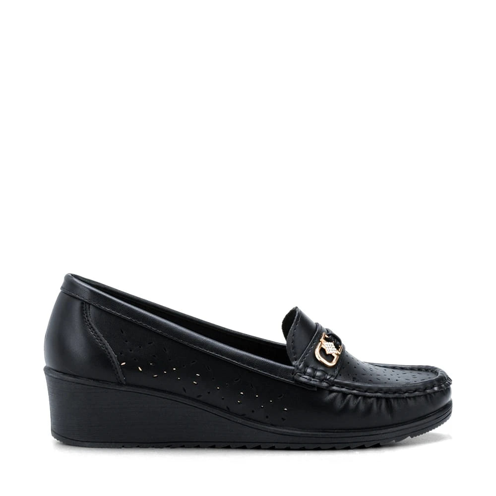 Mocasin Mujer Abril Negro Weide