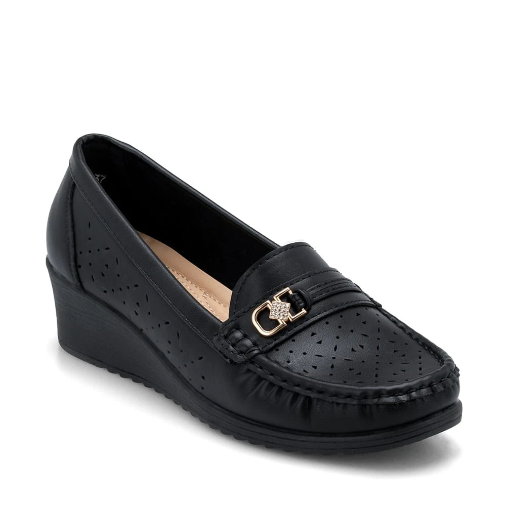 Mocasin Mujer Abril Negro Weide